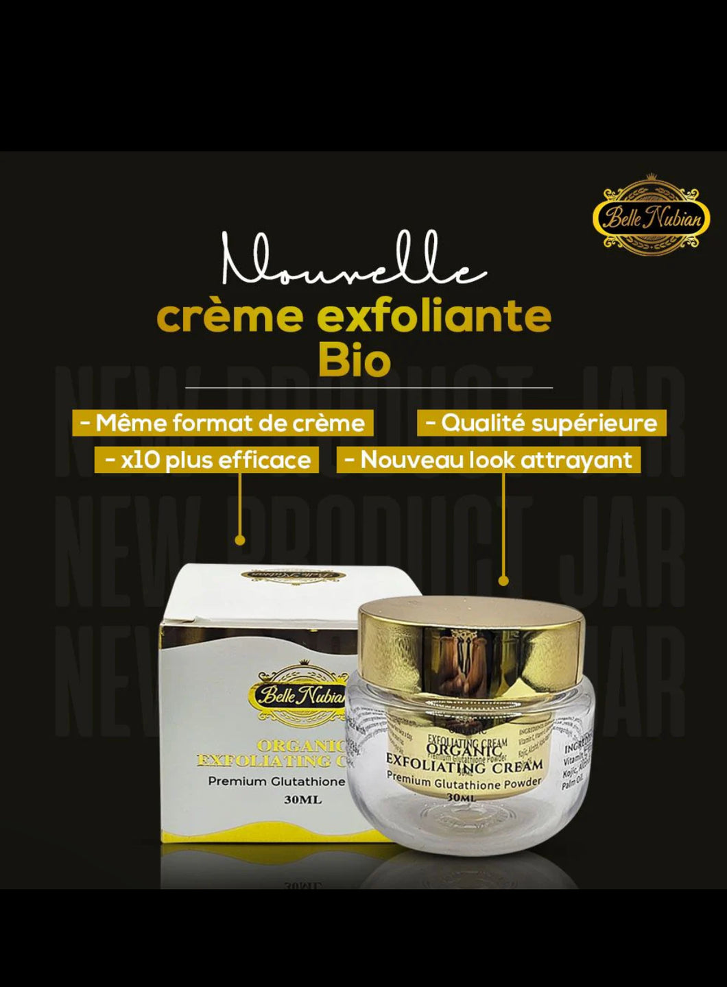 CRÈME EXFOLIANTE BIO AVEC SPF (POUR LES TACHES ET LES COUPS DE SOLEIL)